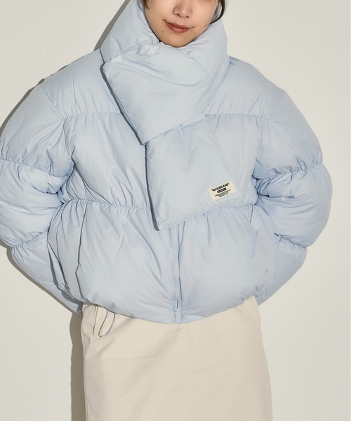 H.TOKYO ダウンコート ダウンジャケット マフラー付きダウンジャケット