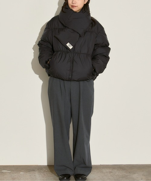 H.TOKYO ダウンコート ダウンジャケット マフラー付きダウンジャケット