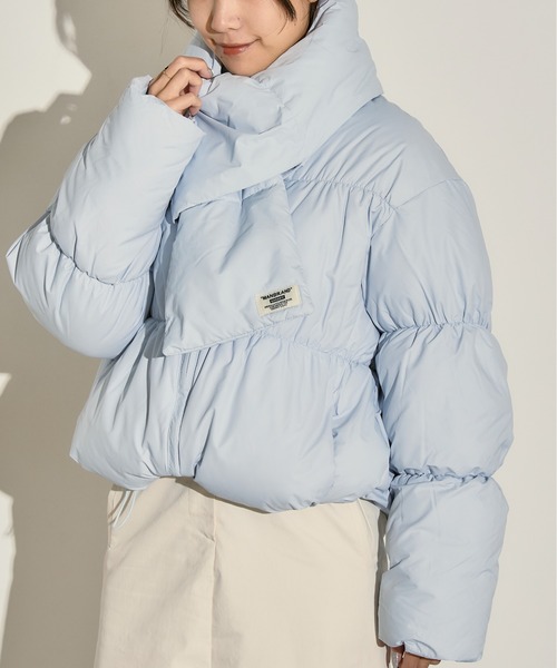 H.TOKYO ダウンコート ダウンジャケット マフラー付きダウンジャケット