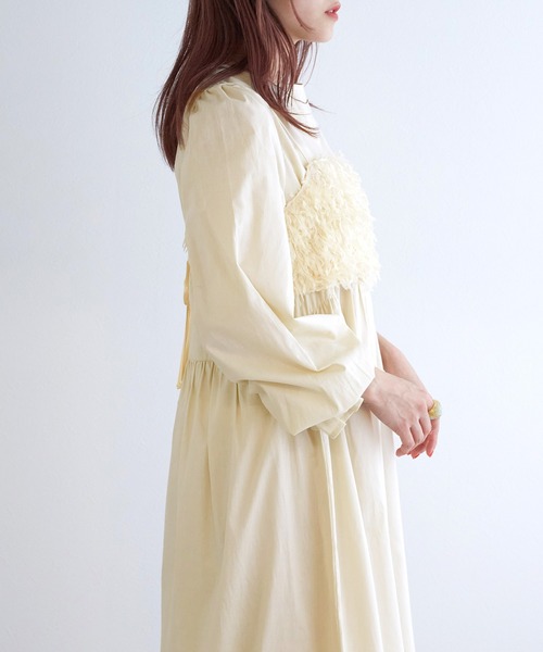 「w closet」 コンビワンピース FREE ベージュ レディース_画像10