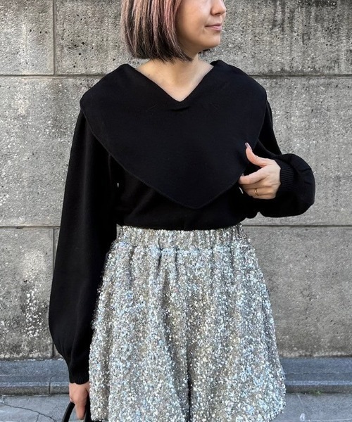 「Candy Stripper」 長袖ニット 2 ピンク レディース_画像4