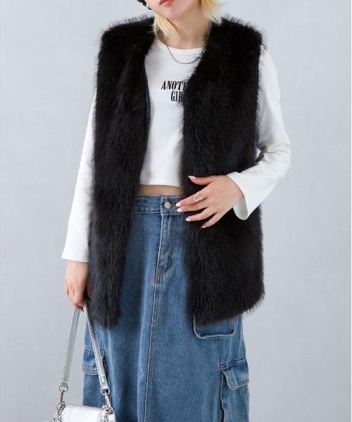 「SpRay」 ベスト FREE ベージュ レディース_画像4