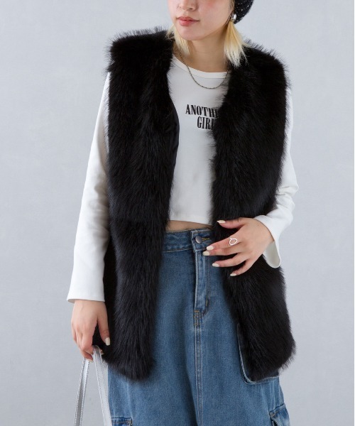 「SpRay」 ベスト FREE ベージュ レディース_画像5