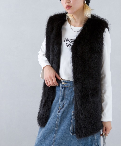 「SpRay」 ベスト FREE ベージュ レディース_画像6