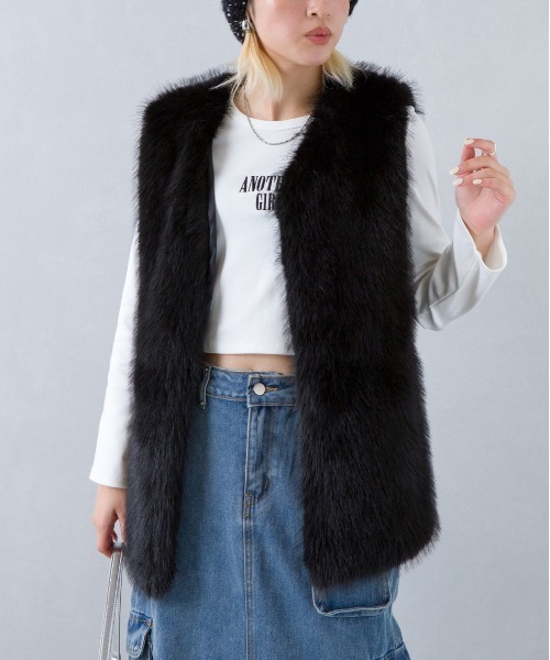 「SpRay」 ベスト FREE ベージュ レディース_画像9