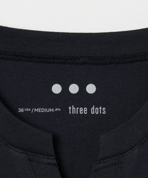 「three dots」 半袖Tシャツ LARGE ブルー メンズ_画像6
