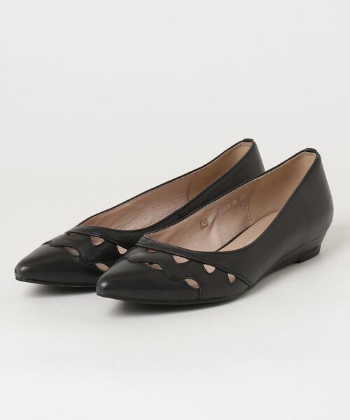 Mode et Jacomo（モードエジャコモ） フラットパンプス 22cm ブラック