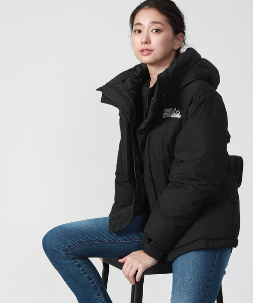 FIRST DOWN ダウンジャケット　Sサイズ　黒　レディース FIRST DOWN（ファーストダウン） ダウンジャケット S ブラック