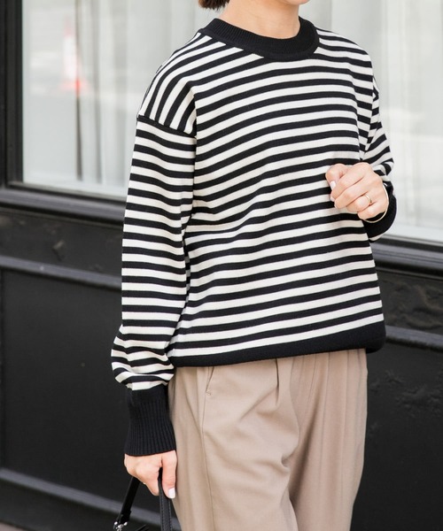 「FORK&SPOON」 長袖ニット 1 ブルー レディース_画像2