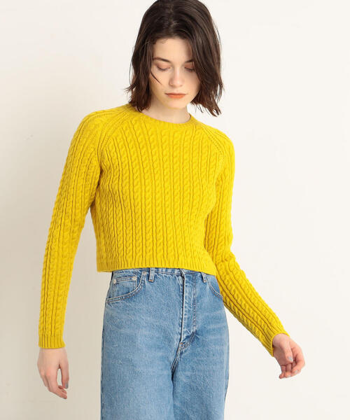 「MACPHEE」 長袖ニット S ライトブルー レディース_画像5