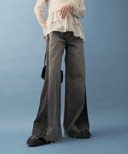 「mystic」 デニムパンツ 1 ブラック レディース_画像2