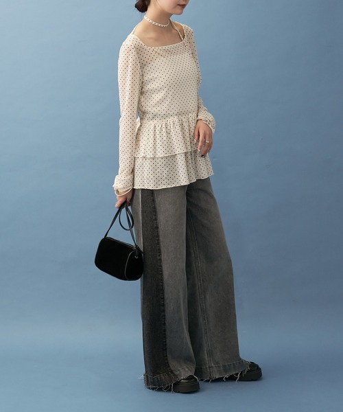 「mystic」 デニムパンツ 1 ブラック レディース_画像5