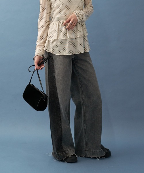 「mystic」 デニムパンツ 1 ブラック レディース_画像6