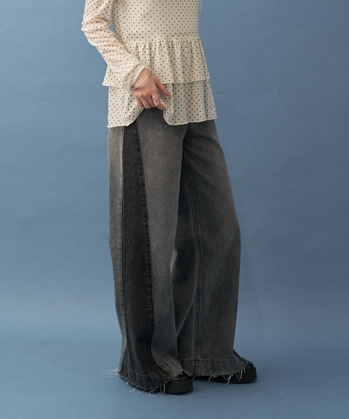 「mystic」 デニムパンツ 1 ブラック レディース_画像7