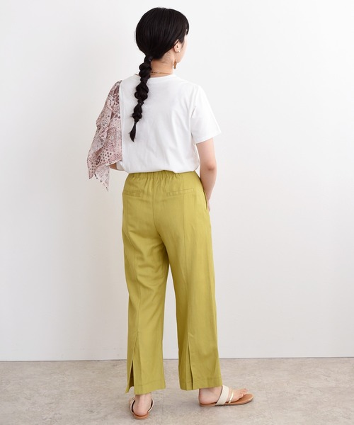 「LHELBIE」 7分袖カットソー M ブルー レディース_画像5