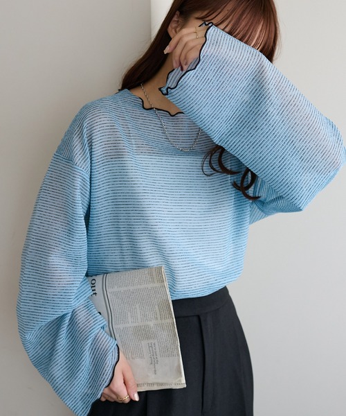 「DISCOAT」 長袖カットソー FREE ベージュ レディース_画像4