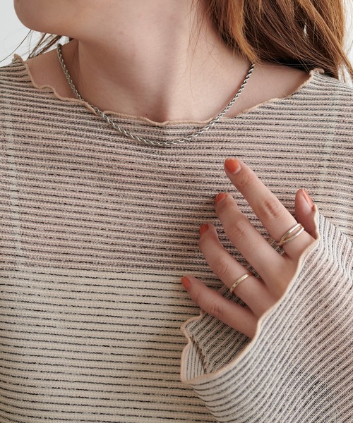 「DISCOAT」 長袖カットソー FREE ベージュ レディース_画像8