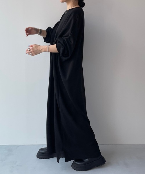 「wee9s」 長袖ワンピース FREE パープル レディース_画像8