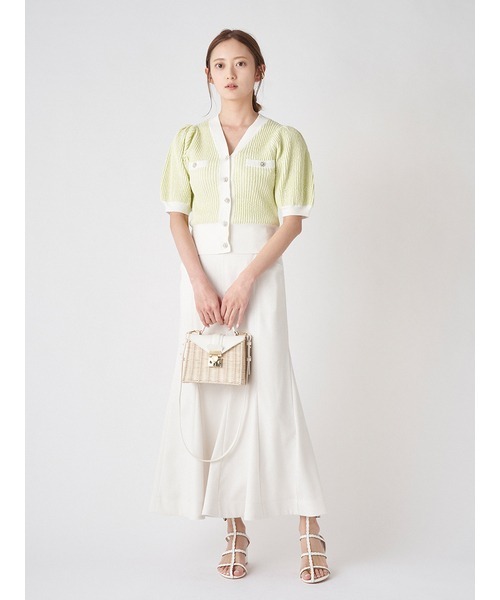 【美品】セルフォード レース WEB限定サイズ】ハートレースタイトスカート(SKIRT（スカート 38 白 ロングスカート スカート