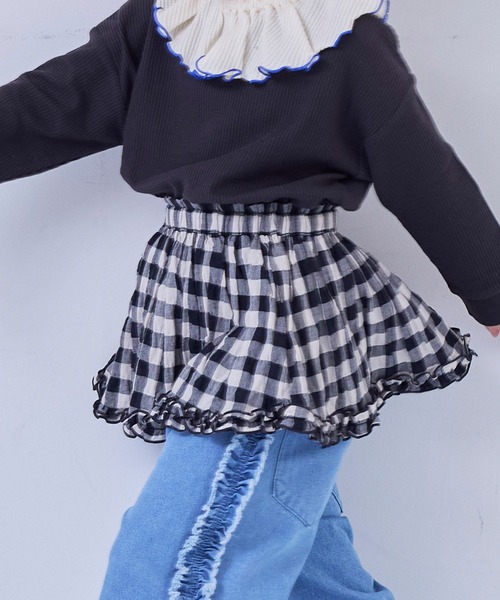 BURBERRY（バーバリー） 「KIDS」チェック柄スカート - ピンク キッズ