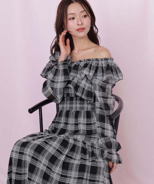 ジルスチュアート フリルワンピース JILL by JILL STUART（ジルバイジルスチュアート） ワンピース クロス