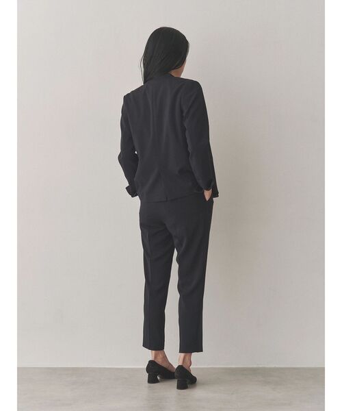 「TONAL」 ノーカラージャケット SMALL ネイビー レディース_画像8