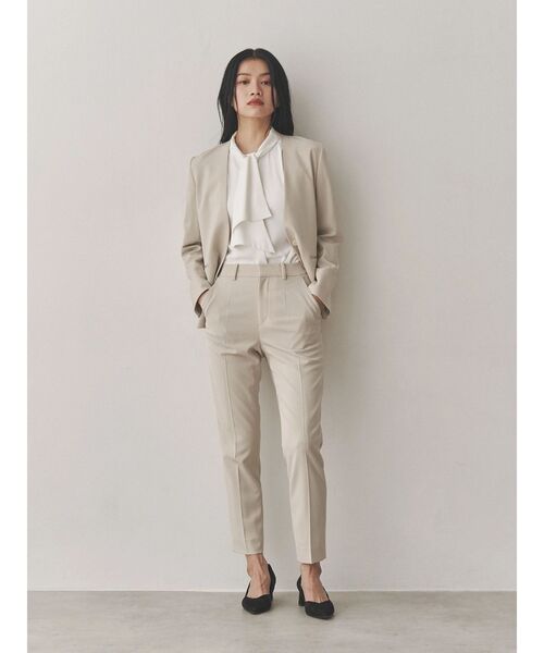 「TONAL」 ノーカラージャケット SMALL ネイビー レディース_画像9