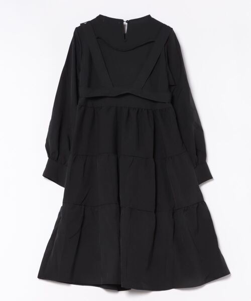 「almo」 長袖ワンピース FREE ブラック レディース_画像2