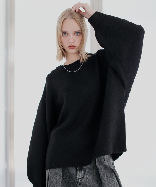 「ROCHEM」 長袖ニット M ブラック メンズ_画像4