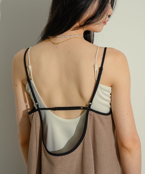 「NEUNA」 キャミソールワンピース SMALL ブラウン レディース_画像5