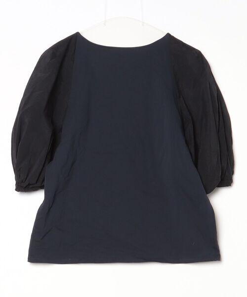 「Demi-Luxe BEAMS」 半袖カットソー ONE SIZE ネイビー レディース_画像2