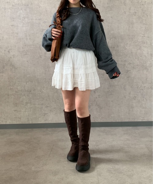 「link lot」 長袖ニット M ワイン メンズ_画像5