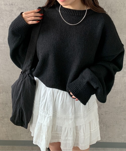 「link lot」 長袖ニット M ワイン メンズ_画像8