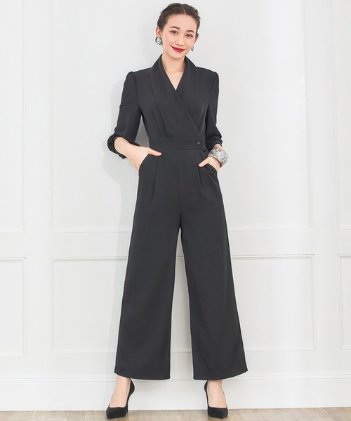 「DRESS PLUS」 オールインワン S ブラック レディース_画像9