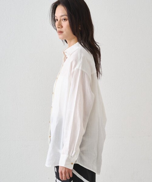 最終お値引きラウンジドレスリネンバックタイシャツ リネンバックタイシャツ（シャツ/ブラウス）｜LOUNGEDRESS（ラウンジ