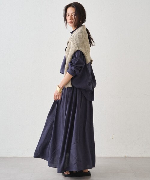 Loungedress（ラウンジドレス） ブラウス シャツ リネンバックタイ