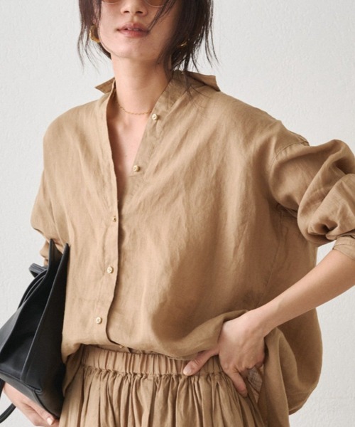 Loungedress（ラウンジドレス） ブラウス シャツ リネンバックタイ