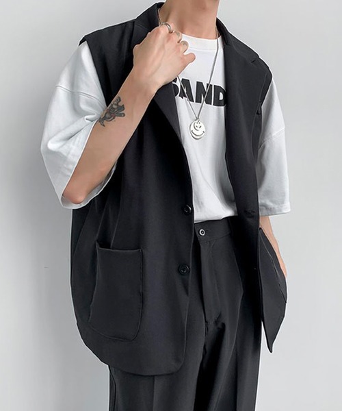 「Anchor Smith」 ジレ FREE グレー メンズ_画像2