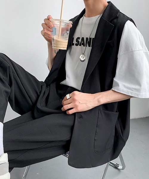 「Anchor Smith」 ジレ FREE グレー メンズ_画像4