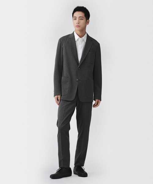 無印良品（MUJI） パンツ 紳士 ストレッチジャージースリムテーパード