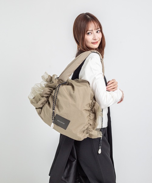 HELOYSE トートバッグ 「HELOYSE/エロイーズ」チュールトートバッグ 