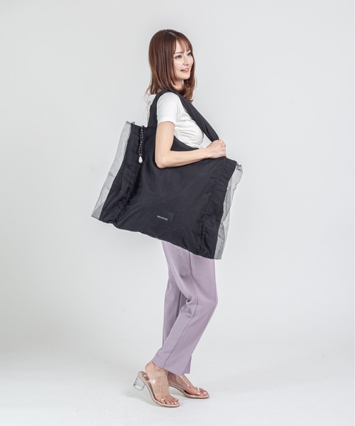 【新品未使用タグ付き】HELOYSE エロイーズ バルーン チュールバッグ 透け感が夏っぽい！「HELOYSE」のチュールバッグに注目【6名様に