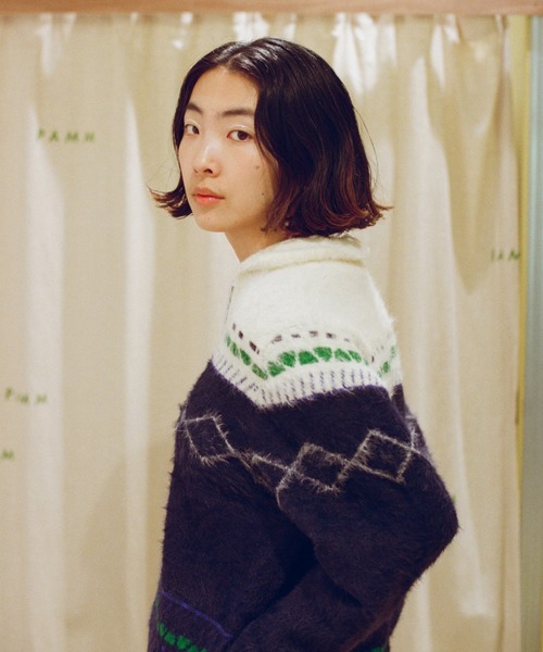 「PAMM」 長袖ニット 2 ネイビー レディース_画像5
