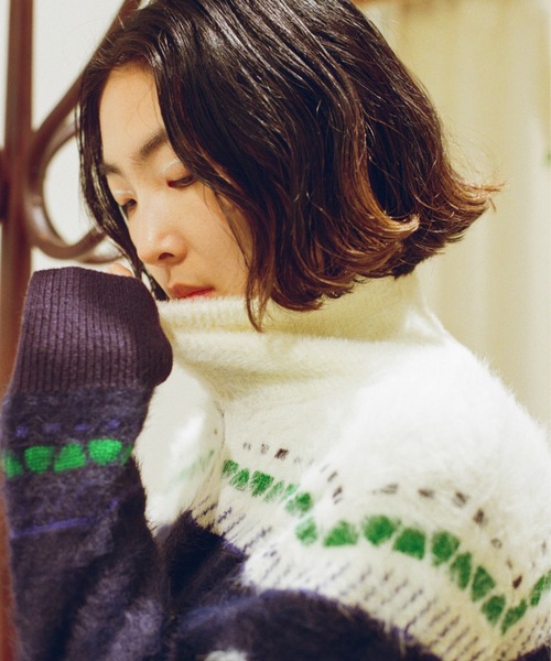 「PAMM」 長袖ニット 2 ネイビー レディース_画像7