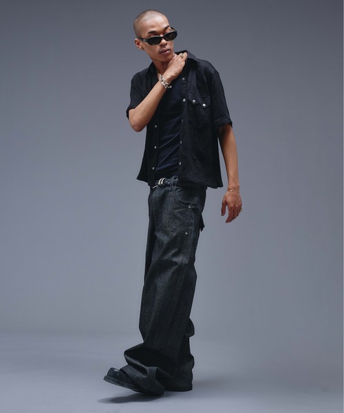 Ander hunk レザー ワイドパンツ ANDER HUNK｜アンダーハンクのパンツ（ワイド・ルーズ）通販 - ZOZOTOWN