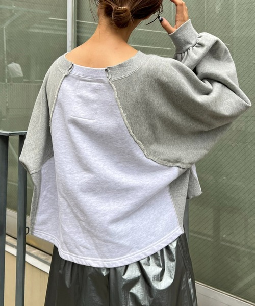 「etsinta」 スウェットカットソー ONE SIZE ネイビー レディース_画像5
