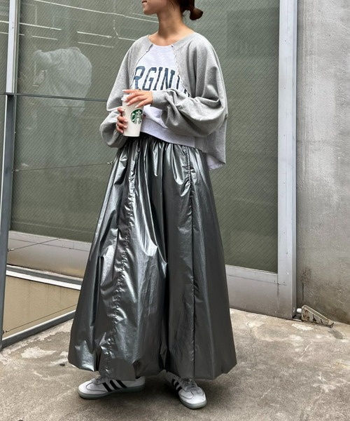 「etsinta」 スウェットカットソー ONE SIZE ネイビー レディース_画像7