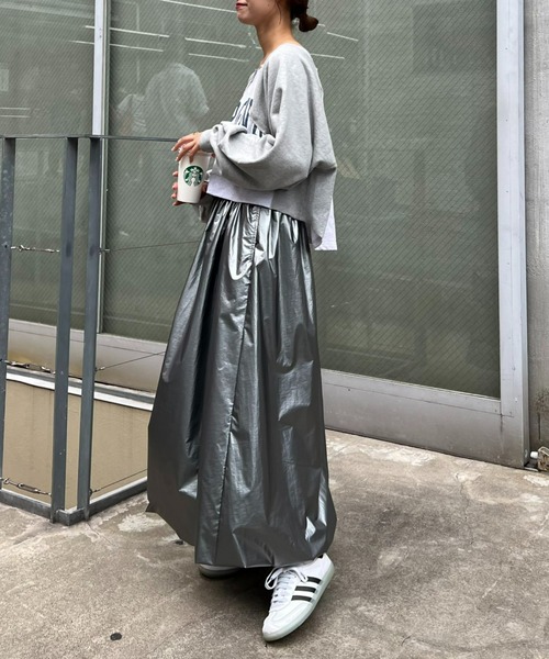 「etsinta」 スウェットカットソー ONE SIZE ネイビー レディース_画像9