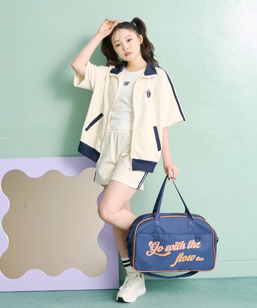 セットアップ 「LTXC/吸水速乾」半袖トラックジャケットセットアップ キッズ 子供服 女の子の画像