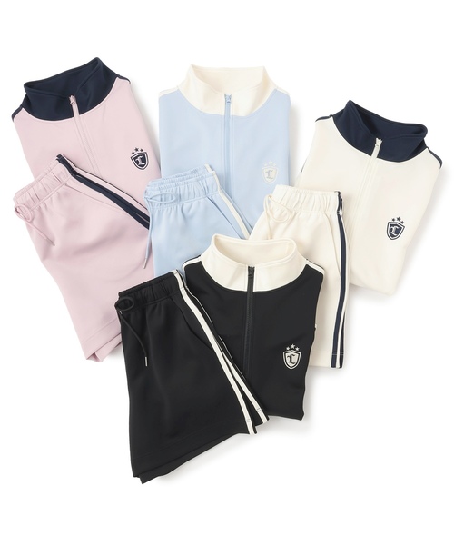 セットアップ 「LTXC/吸水速乾」半袖トラックジャケットセットアップ キッズ 子供服 女の子の画像